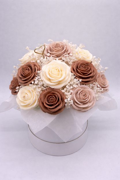 Soft Roses Wax Bouquet