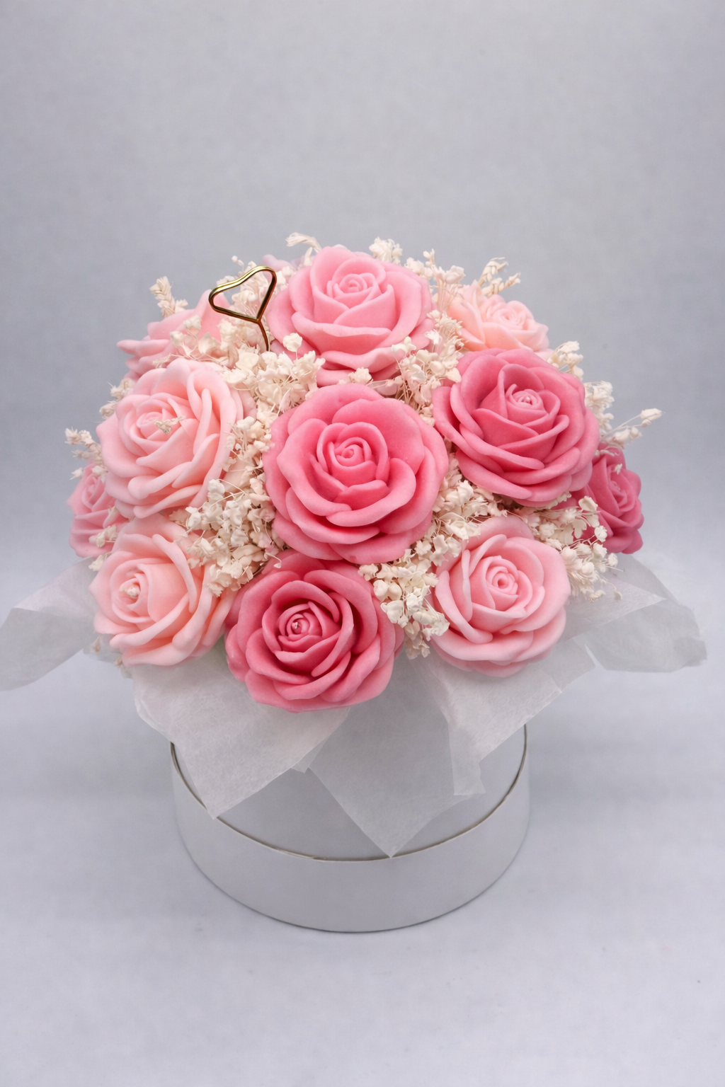 Soft Roses Wax Bouquet