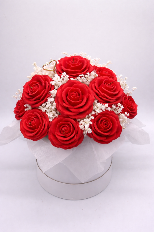 Soft Roses Wax Bouquet
