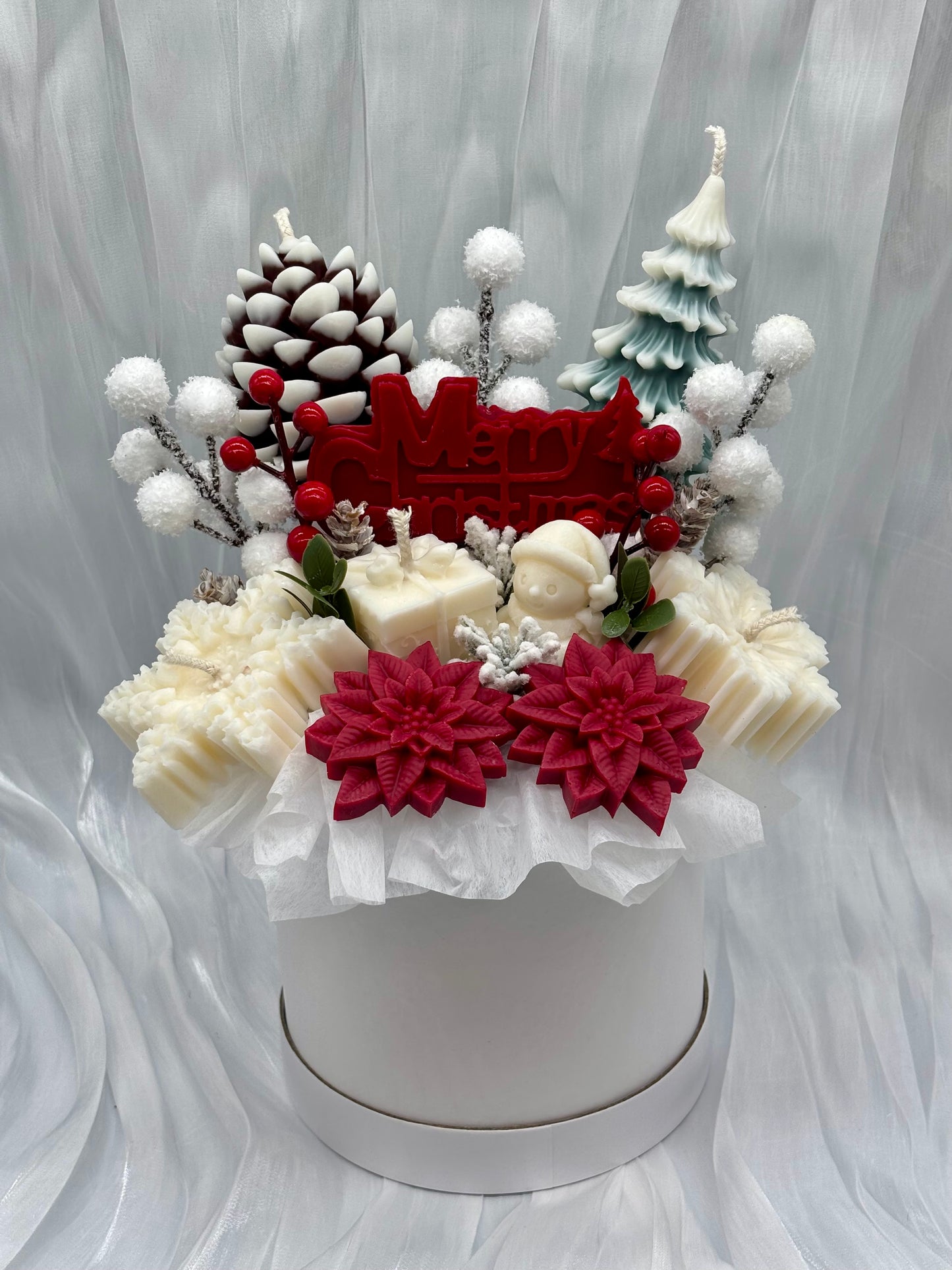 Rapswachs-Blumenstrauß Winterzauber