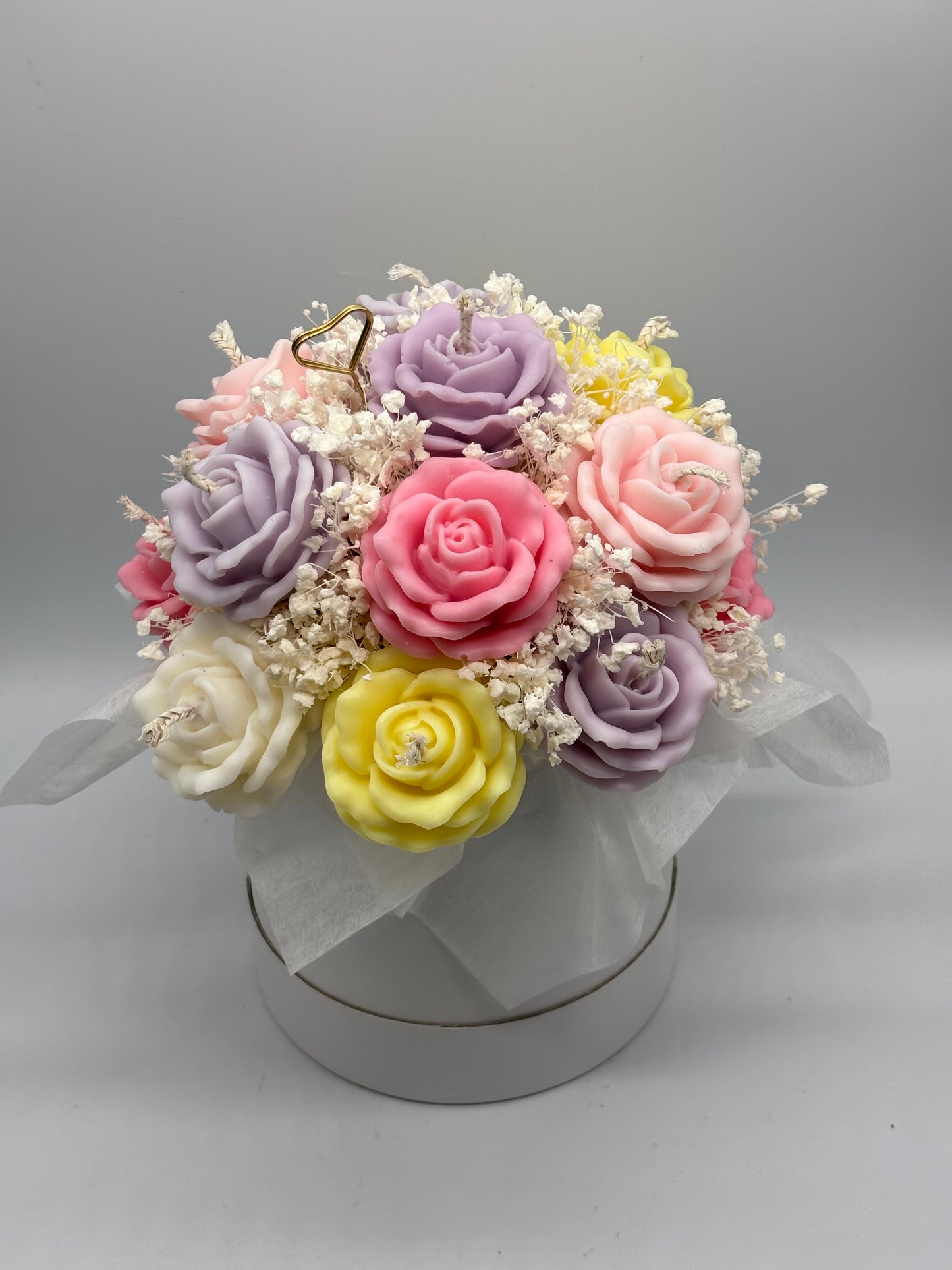 Soft Roses Wax Bouquet