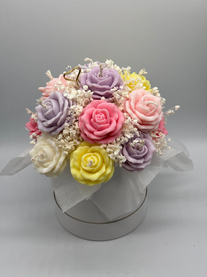 Soft Roses Wax Bouquet