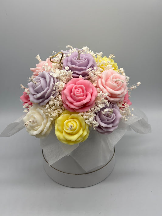 Soft Roses Wax Bouquet